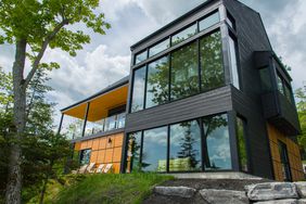 Beautiful modern house in the forest that has a jumbo mortgage
