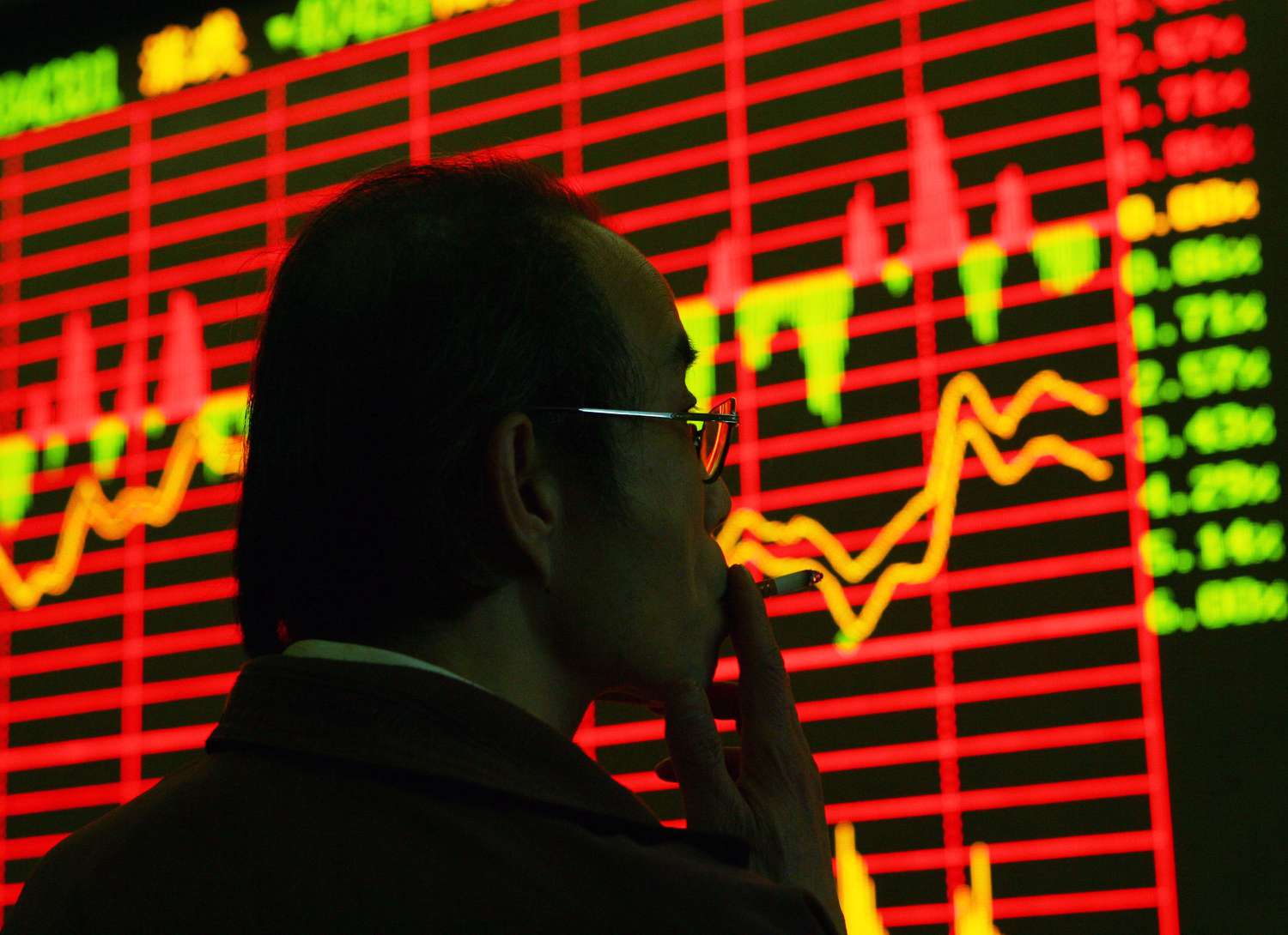 china stock market board