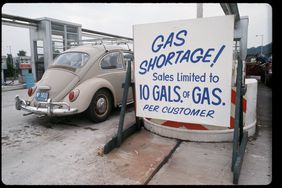 gas shortage sign