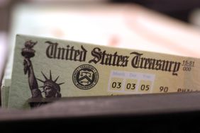 Closeup shot of the corner of a Social Security check